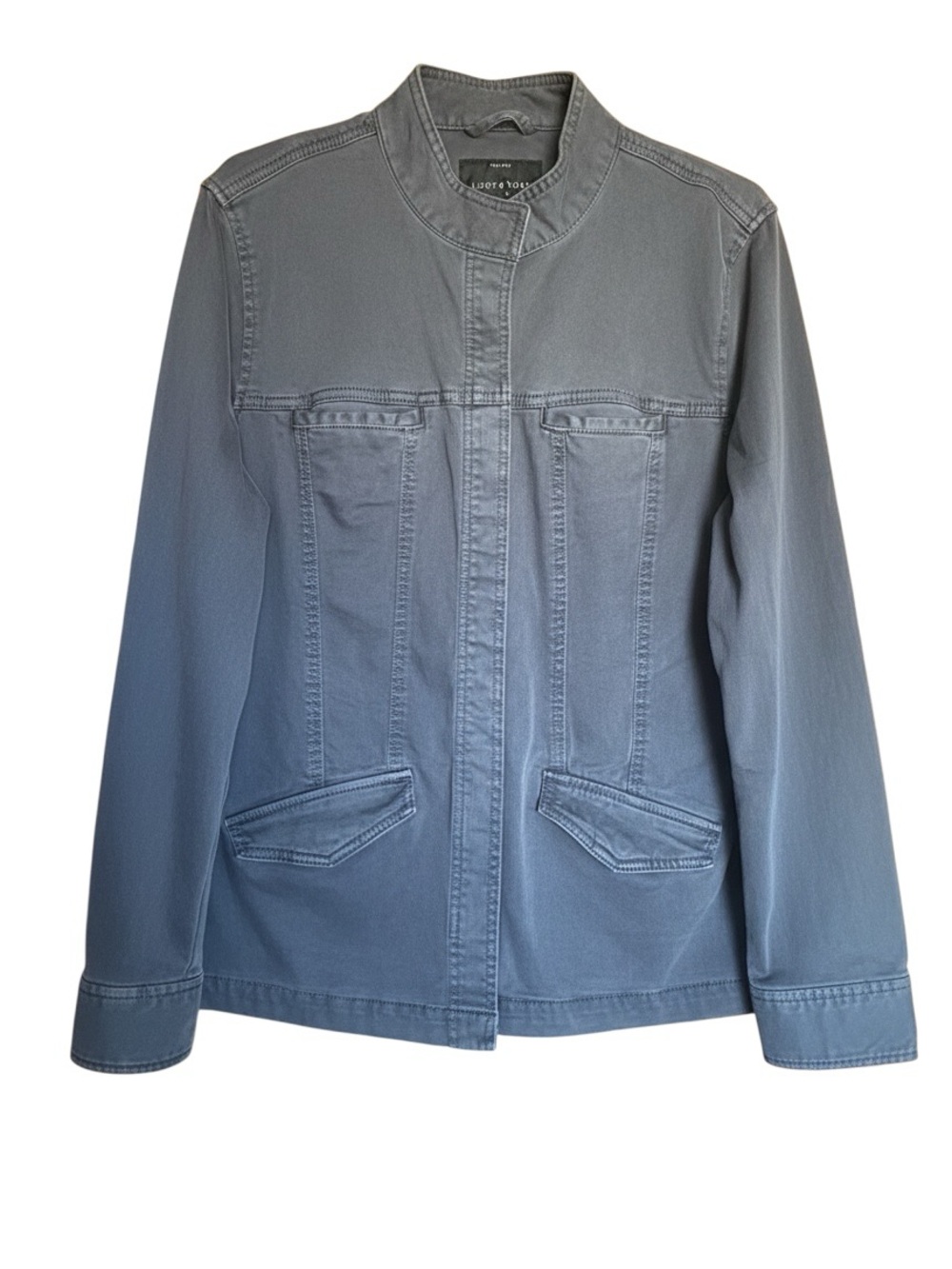 Lucky Brand XL Ombre Stretch Twill Military Utility Jacket Snap